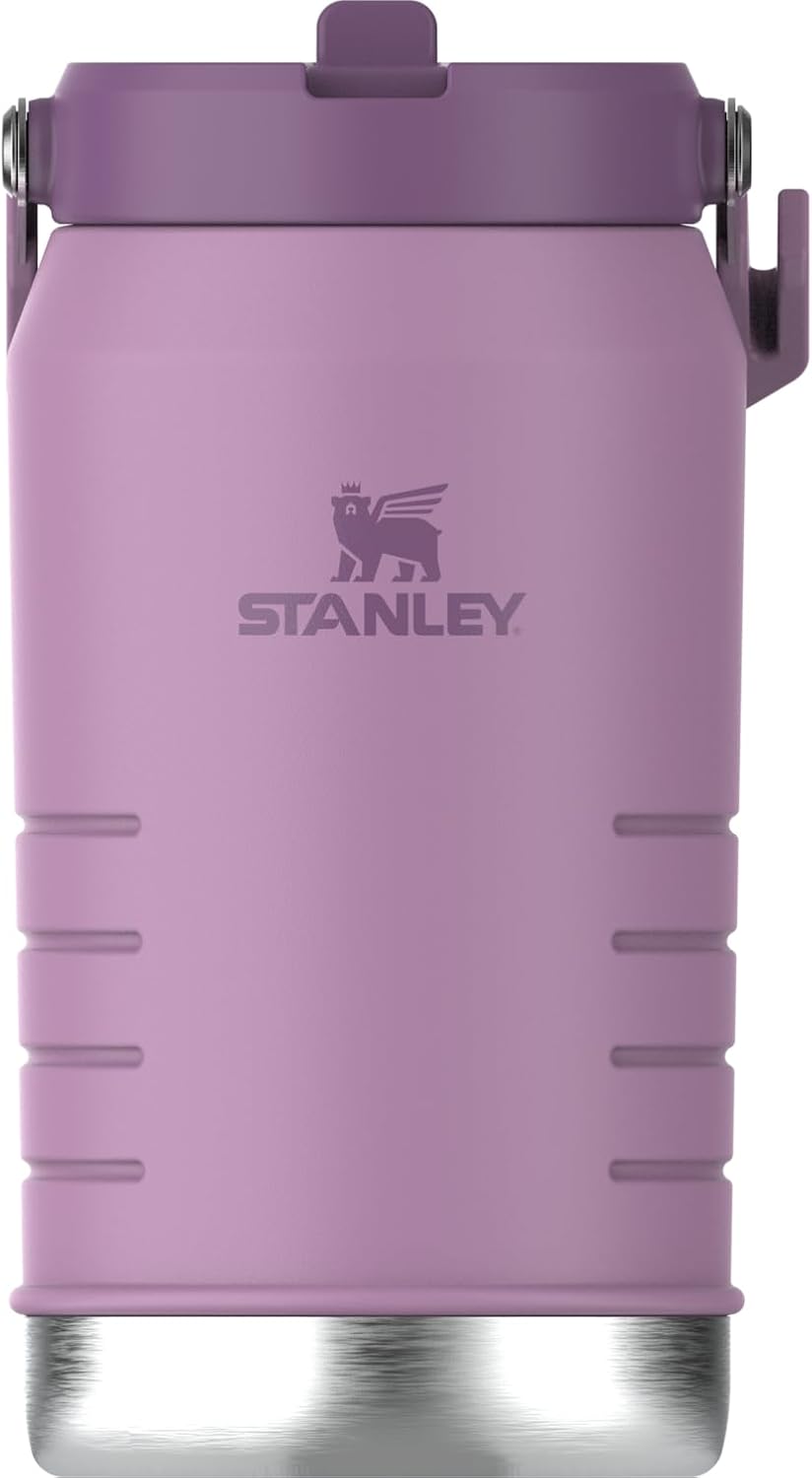 Stanley IceFlow 2.0 Flip Straw Jug with Handle 64 oz | Twist On Lid and Flip Up Straw | Leakproof for Travel and Sports | Insulated Stainless Steel |BPA-Free | Lilac