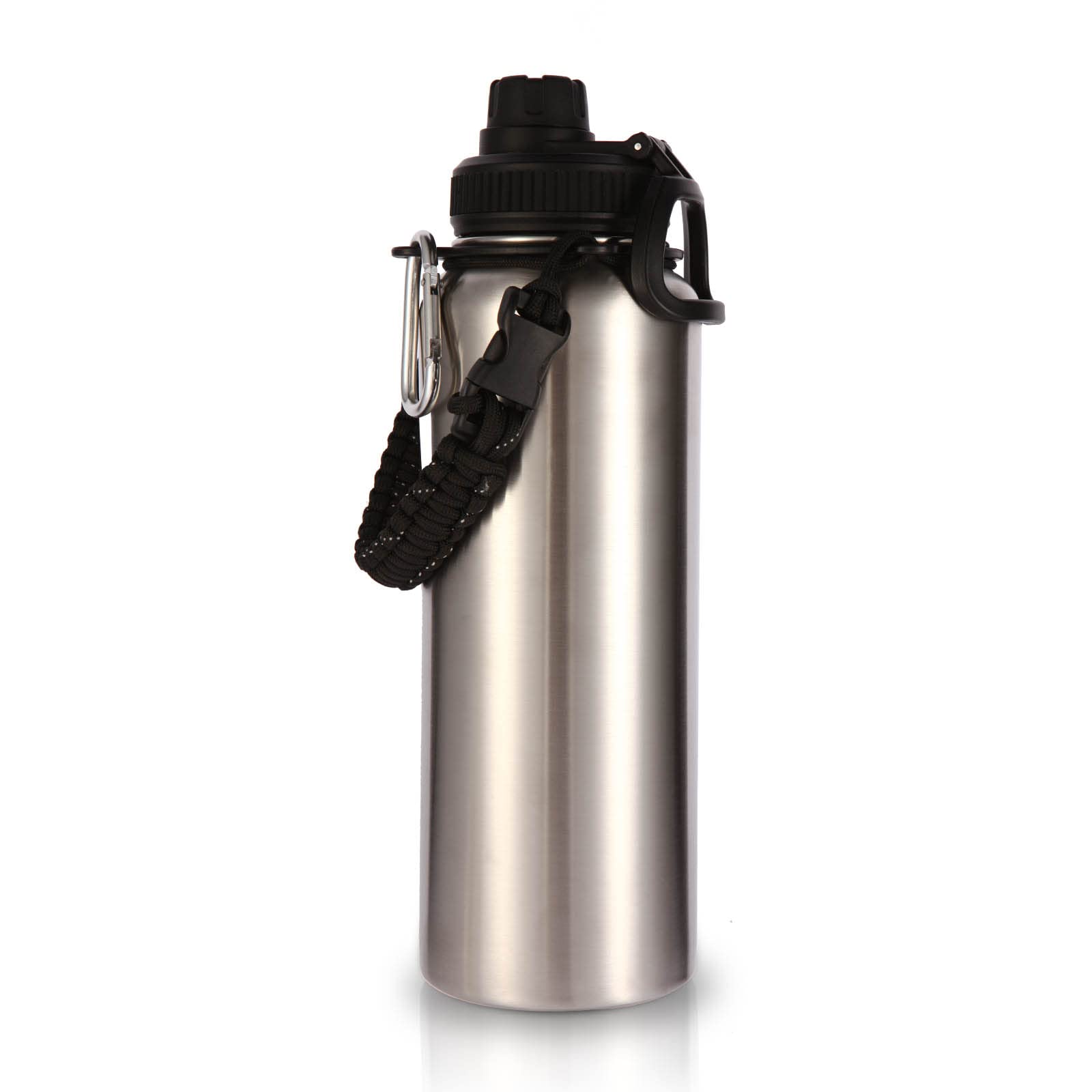 Volhoply Insulated Water Bottles Bulk 8 Pack, 40 oz Steel Sports Bottle with Paracord Handle & Spout Lid, Double Wall Vacuum Water Cups with Wide Mouth,Reusable Large Water jug(Eight Color,8 Set)