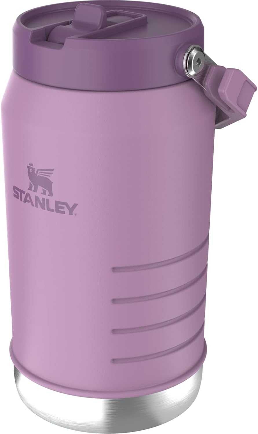 Stanley IceFlow 2.0 Flip Straw Jug with Handle 64 oz | Twist On Lid and Flip Up Straw | Leakproof for Travel and Sports | Insulated Stainless Steel |BPA-Free | Lilac