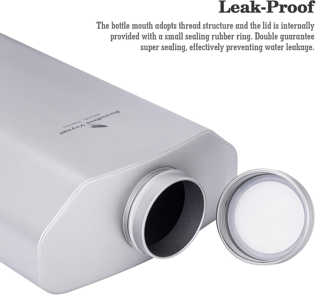 Boundless Voyage Titanium Water Bottle 84.55oz Big Capacity Sports Hydration Flask Drinking Bottle Water Jug for Gym, Fitness, Camping ti3004d