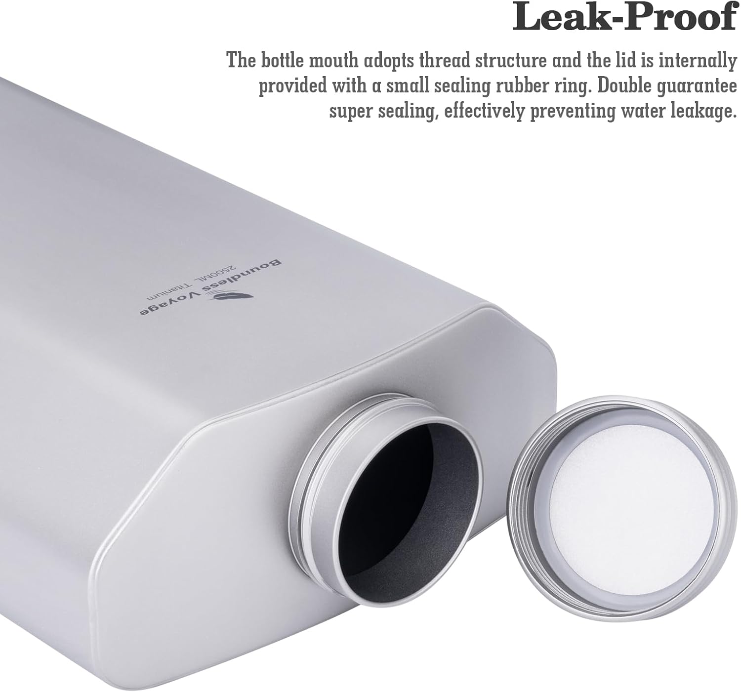 Boundless Voyage Titanium Water Bottle 84.55oz Big Capacity Sports Hydration Flask Drinking Bottle Water Jug for Gym, Fitness, Camping ti3004d