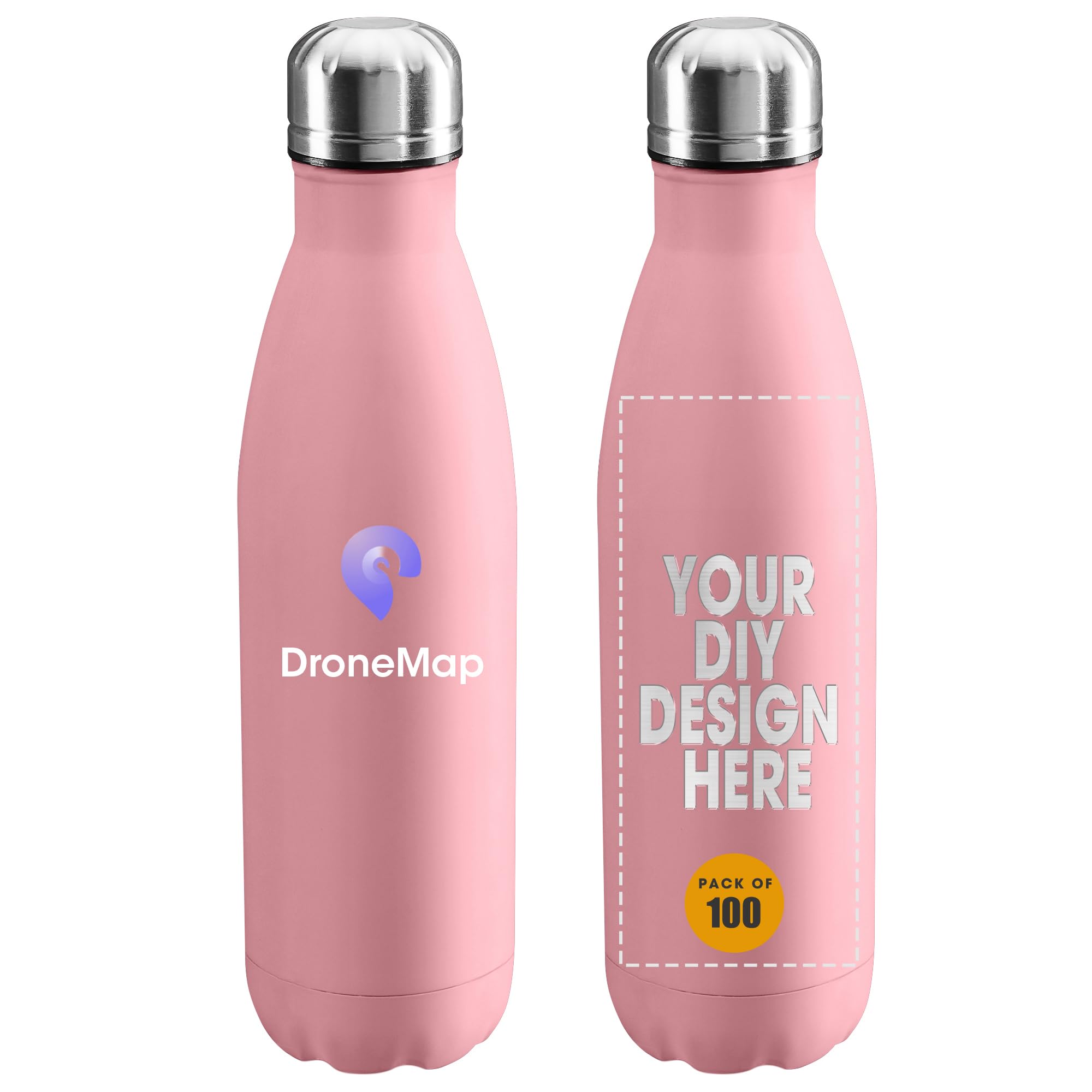 Personalized Custom Water Bottles Print in USA 17oz 10 Pcs Stainless Steel Double Wall Insulated Leakproof Cups With Colorful Text Logo for Sports Outdoors