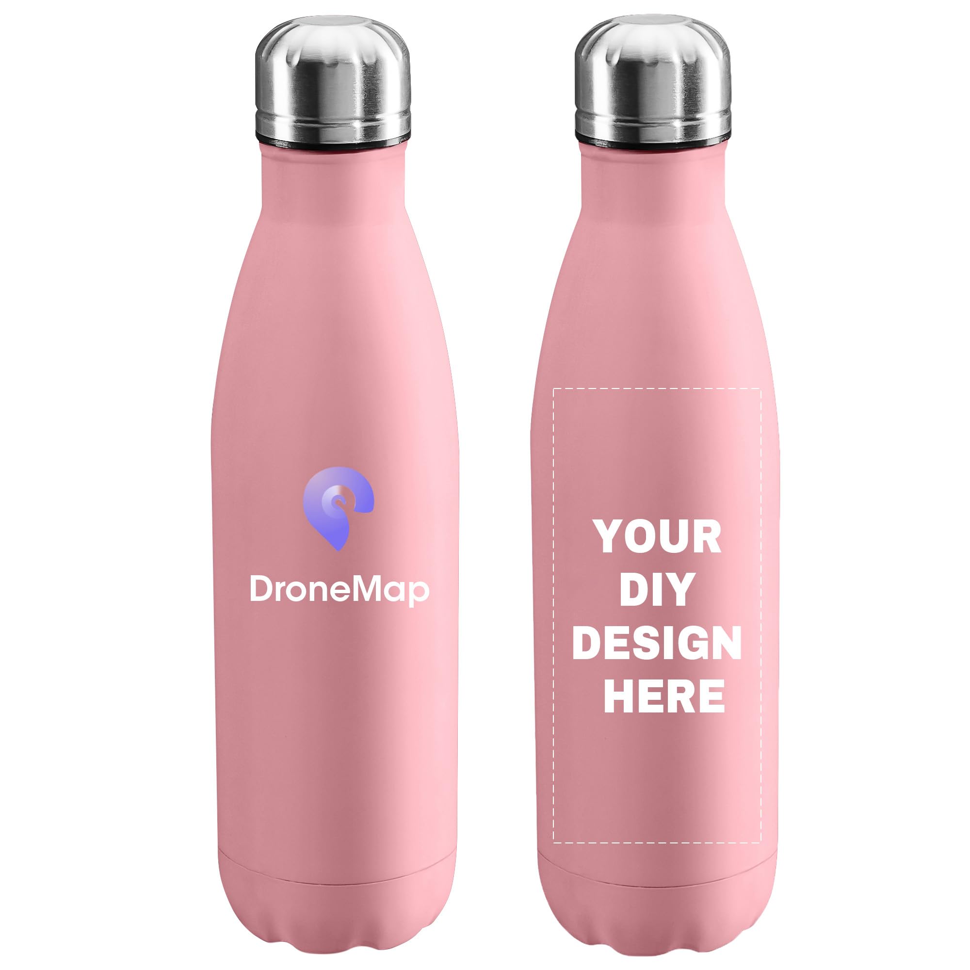 Personalized Custom Water Bottles Print in USA 17oz 10 Pcs Stainless Steel Double Wall Insulated Leakproof Cups With Colorful Text Logo for Sports Outdoors