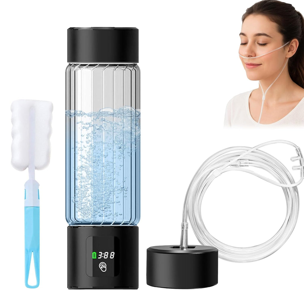 2025 Hydrogen Water Bottle Generator – 460ml Portable Hydrogen-Rich Water Maker, LED Display, 5-Min Fast 3000PPB, Rechargeable SPE/PEM Tech for Home, Office, Travel, Fitness