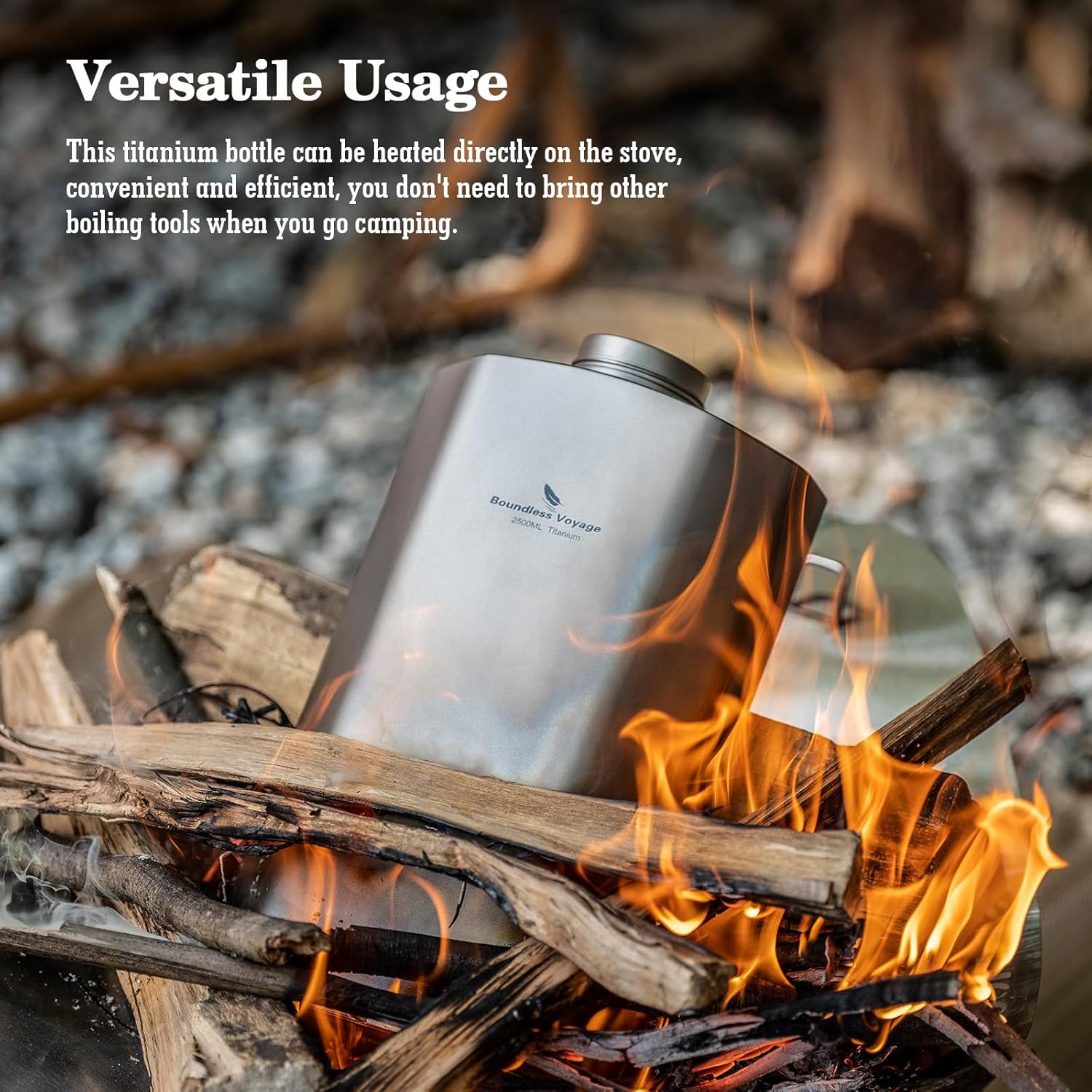 Boundless Voyage Titanium Water Bottle 84.55oz Big Capacity Sports Hydration Flask Drinking Bottle Water Jug for Gym, Fitness, Camping ti3004d